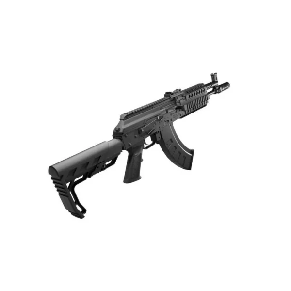 Crosman Full Auto CO2 Powered BB Rifle, black right-side angled view with curved magazine