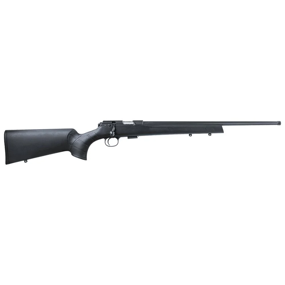 cz-457-american-synthetic-suppressor-ready-rifle-22wmr-primary CZ-USA CZ 457 American Synthetic Suppressor Ready Rifle, black right-side view with scope rail