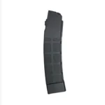 CZ MAGAZINE CZ SCORPION, black curved front view with square textured panels