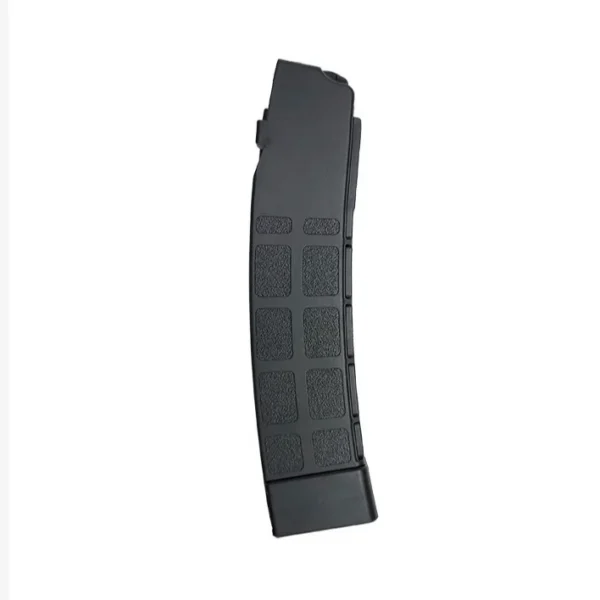 CZ MAGAZINE CZ SCORPION, black curved front view with square textured panels