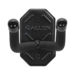 Allen Defender Double Hooks, front view of black twin padded hooks on a metal mounting plate