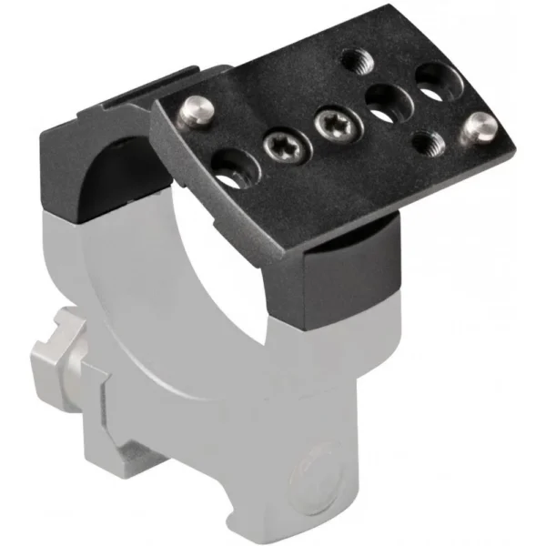 Leupold DeltaPoint Pro 30mm Ring Top Mount Kit, black mount in angled top view