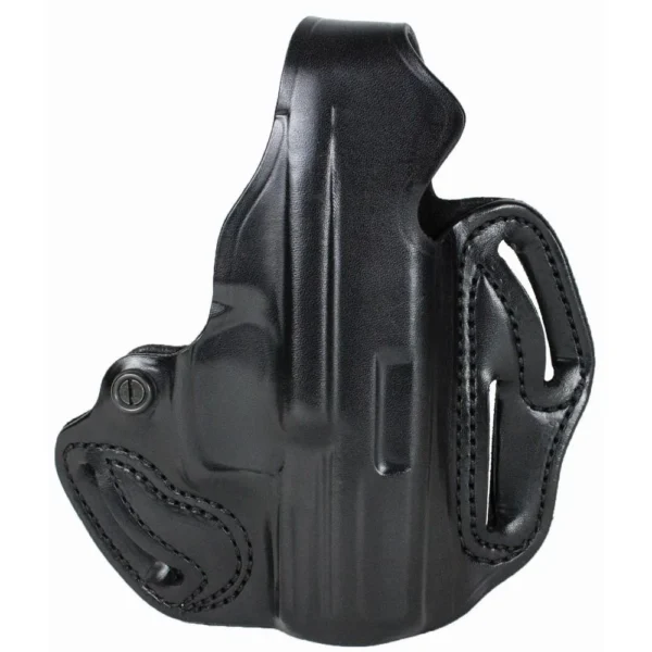 DeSantis Style 001 Thumb Break Scabbard, black right-hand holster with belt loops
