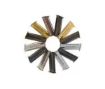 Magnum Research MAG DESERT EAGLE 357 BLK 9RD magazines arranged in a circle, assorted finishes