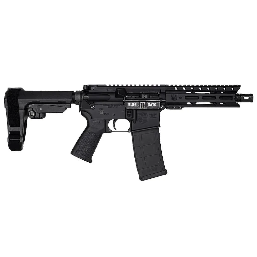 diamondback-db15-pistol-primary Diamondback DB15 Pistol, black left-side view with magazine, M-LOK rail and brace