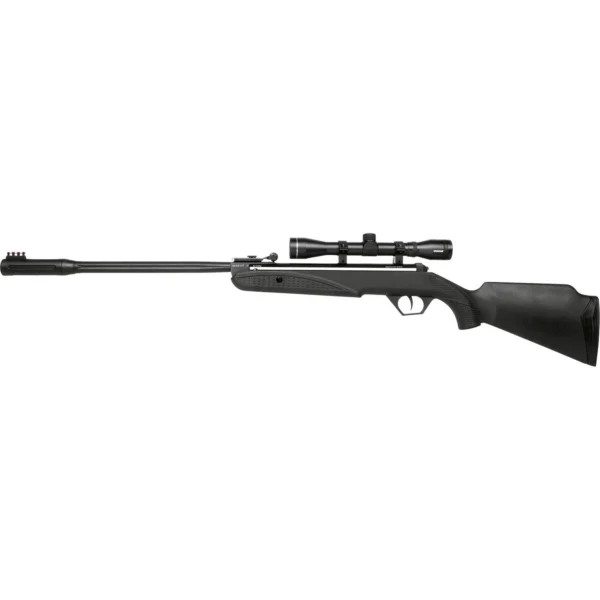 BLS Supply Diana Twenty-One FBB air rifle, black right-side view with mounted scope
