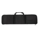 Bulldog Extreme Rectangle rifle case, black side view with carry handles and three pockets