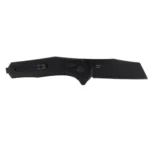 SOG Knives Diverge XR folding knife, open side view with black handle and black sheepsfoot blade