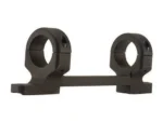 DNZ 1-Piece Game Reaper Scope Mount for Tikka T3, black side view with two rings