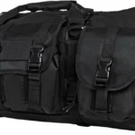 VISM by NcSTAR Double Carbine Case black side view with padded pockets, straps and carry handles