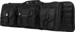 VISM by NcSTAR Double Carbine Case black side view with padded pockets, straps and carry handles