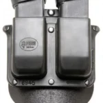 Fobus Para Ordnance Double Magazine Paddle Pouch, front view with two black magazine carriers