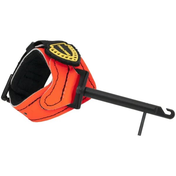Feradyne Outdoors TruFire Draw Check Tool, black rod with orange wrist strap and hook