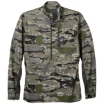 Browning Early Season 3/4 Zip Shirt, Ovix camouflage front view with high collar