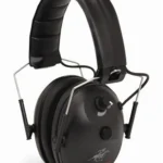 Walkers Winchester Electronic Hearing Muff, black angled view with padded headband