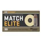 Sig Sauer Elite V-Crown Competition Handgun Ammunition 9mm Luger 115 gr JPH 1000 fps 50/ct - alternate view 2
