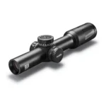 EOTech Vudu rifle scope, black angled view with adjustment turrets and capped eyepiece