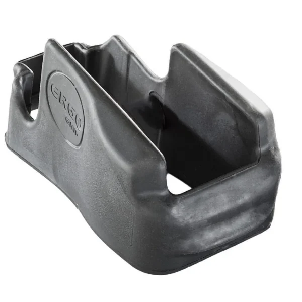 ERGO Grips Never Quit Grip black magazine grip sleeve, angled side view