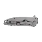 Battenfeld Knives Smith & Wesson KT Executive Platinum silver folding knife, clip-side view