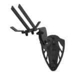 Allen EZ Mount Trophy Skull Hanger black angled view with prongs and skull-shaped mounting plate