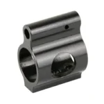 FAXON 3 SCREW .625 LOW PRO GB BLK black gas block in angled side view with three screw holes