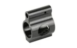 FAXON 3 SCREW .625 LOW PRO GB BLK black gas block in angled side view with three screw holes