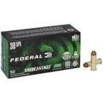 Federal Cartridge Co. Federal American Eagle IRT Lead Free Handgun Ammunition .38 Spl 100gr FMJ 960 fps 50/ct - alternate