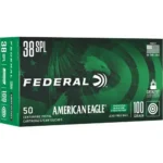 Federal Cartridge Co. Federal American Eagle IRT Lead Free Handgun Ammunition .38 Spl 100gr FMJ 960 fps 50/ct - alternate