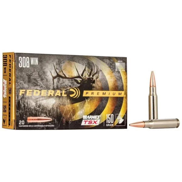 Federal Cartridge Co. Federal Barnes TSX Rifle Ammunition .308 Win 150gr PT 2820 fps 20/ct