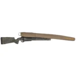 Federal Fit Quick Strike Tan M scope and muzzle cover fitted over a rifle, right-side view