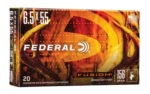 Federal Cartridge Co. Federal Fusion Rifle Ammuniton 6.5x55 Swedish Mauser 156gr SP 2500 fps 20/ct - alternate view 2