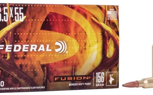 Federal Cartridge Co. Federal Fusion Rifle Ammuniton 6.5x55 Swedish Mauser 156gr SP 2500 fps 20/ct
