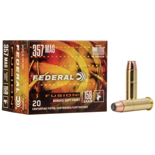Federal Cartridge Co. Federal Fusion Handgun Ammunition .357 Mag 158gr JSP 1240 fps 20/ct