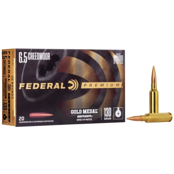 Federal Cartridge Co. Federal Gold Medal Berger Hybrid Rifle Ammunition 6.5 Creedmoor 130 gr 2875 fps 20/ct