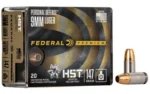 Federal Cartridge Co. Federal Personal Defense HST Handgun Ammunition 9mm Luger 147 gr. JHP 1000 fps 20/ct - alternate view 2