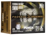 Federal Cartridge Co. Federal Personal Defense Punch Handgun Ammunition 9mm Luger 124 gr 1150 fps JHP 20/ct - alternate view