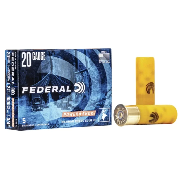 Federal FED PWRSHK 20GA 2.75 MX RFL SL 5/250