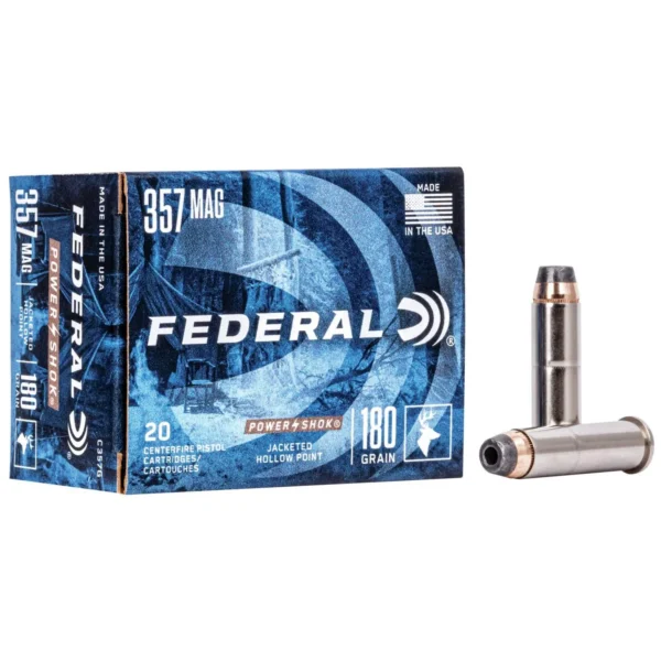 Federal Cartridge Co. Federal Power-Shok Handgun Ammunition .357 Mag 180gr JHP 1080 fps 20/ct
