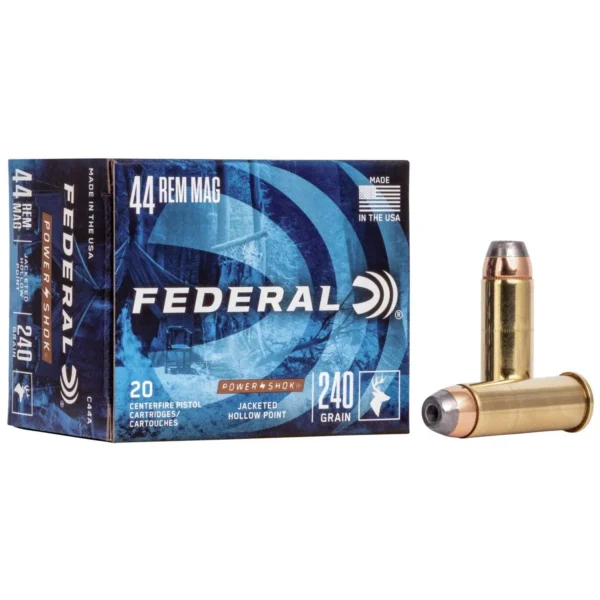 Federal Cartridge Co. Federal Power-Shok Handgun Ammunition .44 Mag 240gr JHP 1230 fps 20/ct