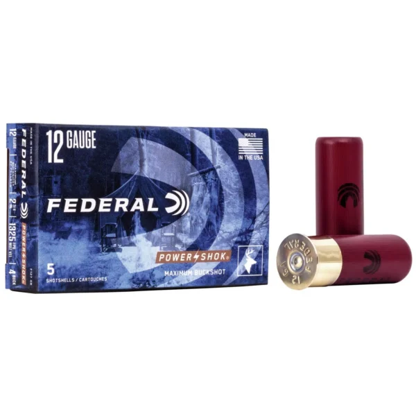 Federal FED PWRSHK 12GA 2.75 MX #4 BCK 5/250