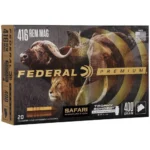 Federal Cartridge Co. Federal Premium Cape-Shok Rifle Ammunition .416 Rem Mag 400 gr BSS 2400 fps - 20/ct - alternate view 3