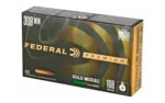 Federal Cartridge Co. Federal Premium Gold Medal Sierra Matchking Rifle Ammunition .308 Win 168 gr BTHP 2650 fps 20/ct