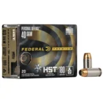 Federal Cartridge Co. Federal Premium Personal Defense HST Handgun Ammunition 40 S&W 180gr 1010fps 20/ct