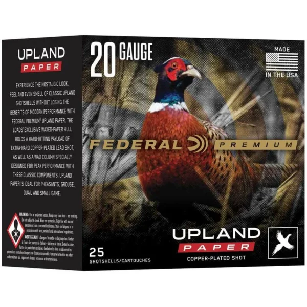 Federal Cartridge Co. Federal Premium Upland Paper Shotshells 20ga 2-3/4" 1oz 1250 fps #4 25/ct