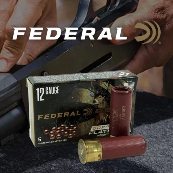 Federal Cartridge Co. Federal Premium Vital-Shok 1 Buckshot 12 ga 2-3/4" Max 16 Pellets Ammo 5/ct