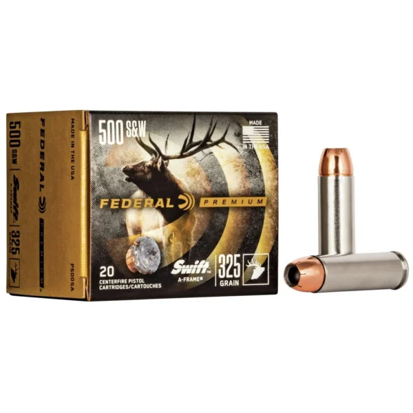 Federal Cartridge Co. Federal Premium Swift A-Frame Handgun Ammunition .500 S&W 325 gr JHP 1800 fps 20/ct