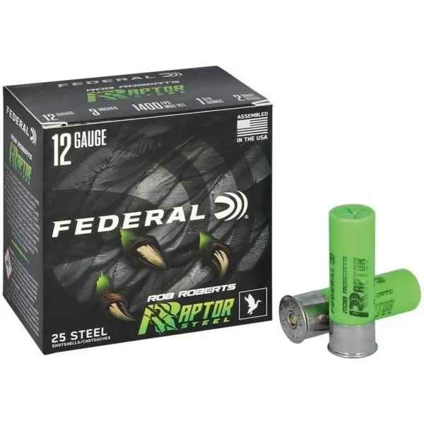 Federal Cartridge Co. Federal Rob Roberts Raptor Steel Shotshells 12ga 3" 1-3/8oz 1400 fps #2 25/ct