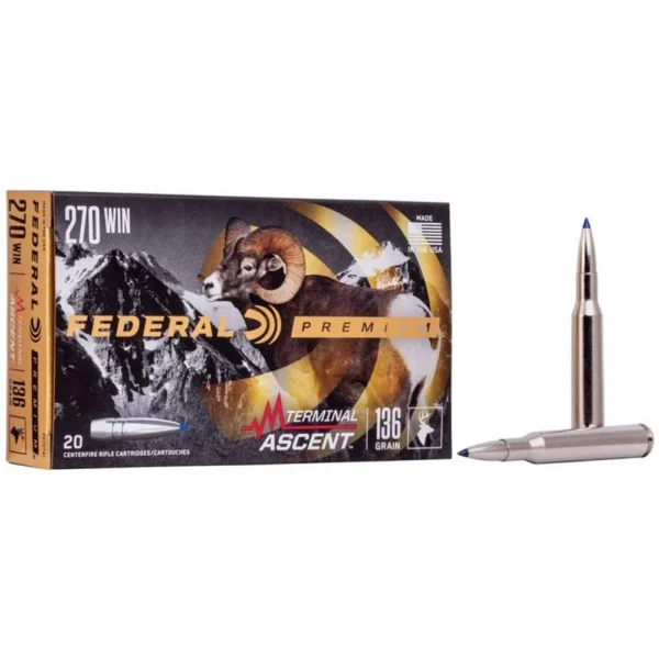Federal Cartridge Co. Federal Terminal Ascent Rifle Ammunition .270 Win 136 gr 3000 fps 20/ct