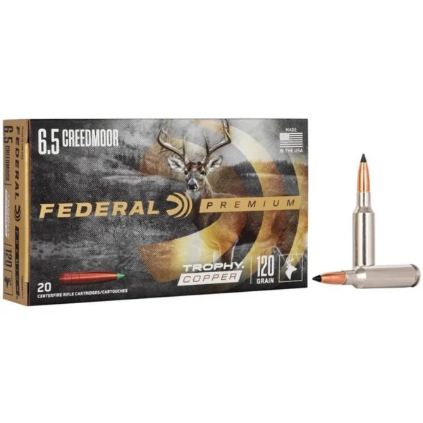 Federal Cartridge Co. Federal Premium Trophy Copper Rifle Ammunition 6.5 Creedmoor 120gr TC 20/ct