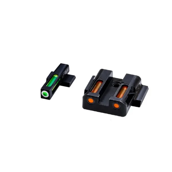 North Pass Ltd. Hiviz HIVIZ LiteWave H3 sight Orange/Green LitePipe/White front ring fits S&W Shield models
